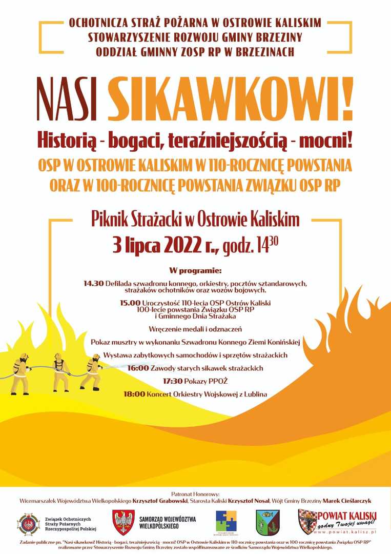 Plakat z informacjami o pikniku