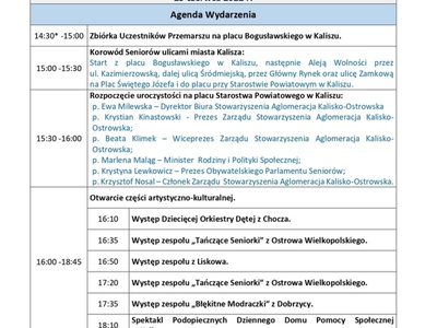 Plakat z informacjami o wydarzeniu