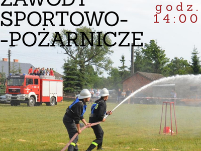 Plakat informacyjny na Zawody Strażackie