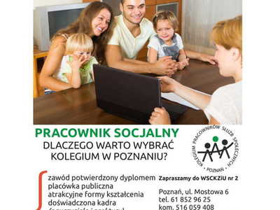 Plakat z informacjami o kształceniu