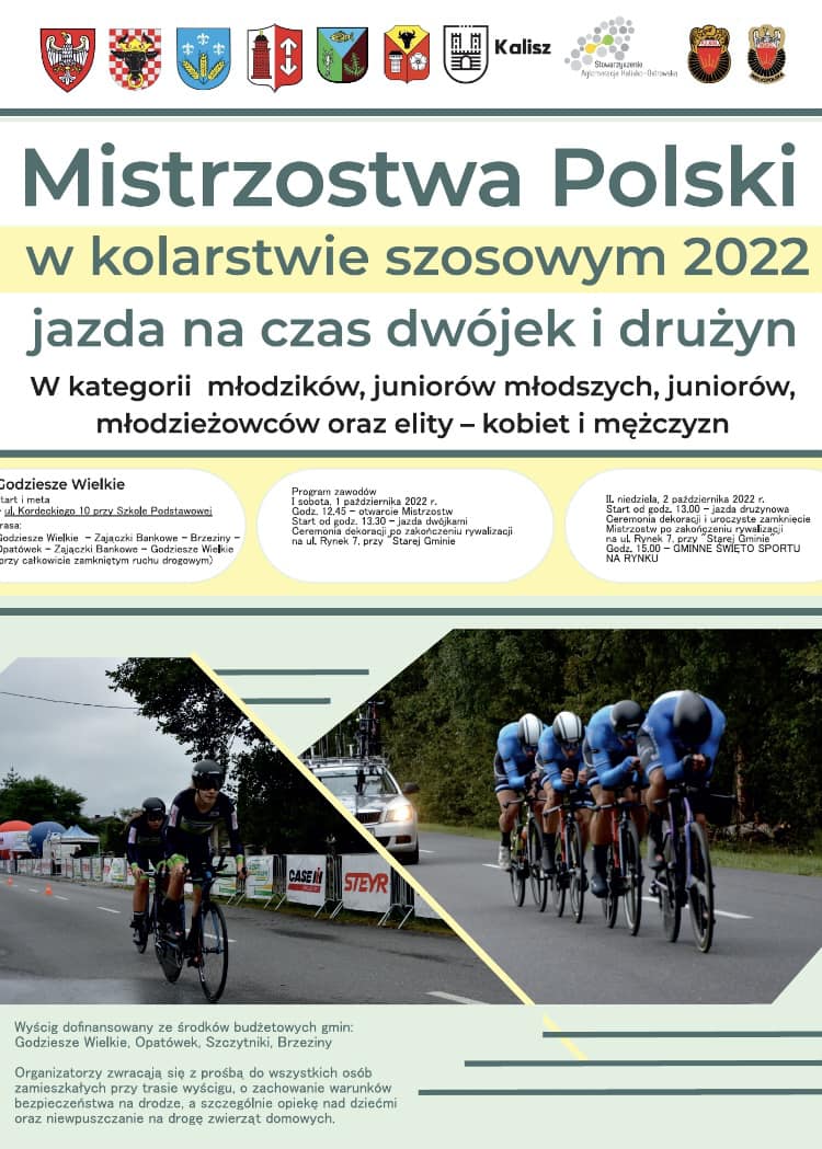 Plakat z kolarzami