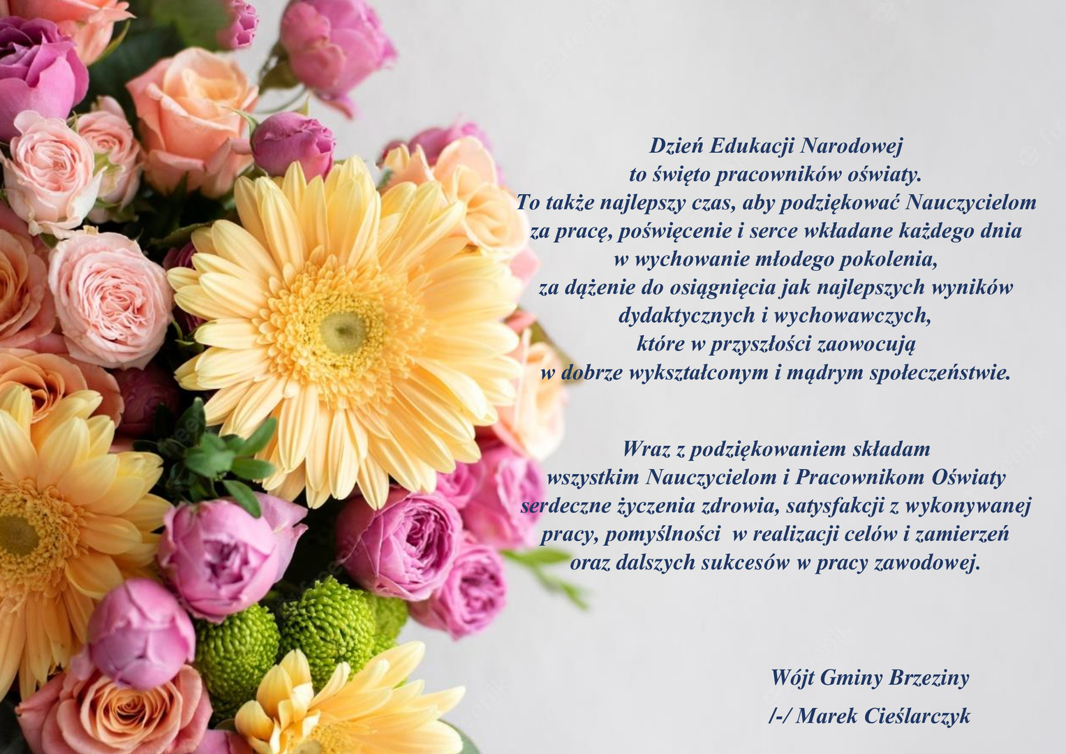 życzenia dla nauczycieli oraz pracowników oświaty