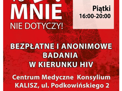 Anonimowe i bezpłatne badania HIV w KALISZU w dniach  18 i 25 listopada oraz 2 grudnia  2022 r. w godzinach od 16.00 -20.00