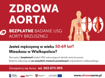 zaproszenie na badanie aorty brzusznej 21.01.2023 r.