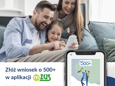 Bezpłatna aplikacja mZUS jest dostępna w sklepach Google Play i App Store Wnioski oświadczenie wychowawcze 500 plus na nowy okres świadczeniowy można składać od 1 lutego