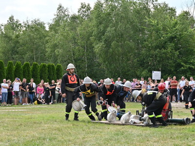 Strażacy w trakcie zawodów