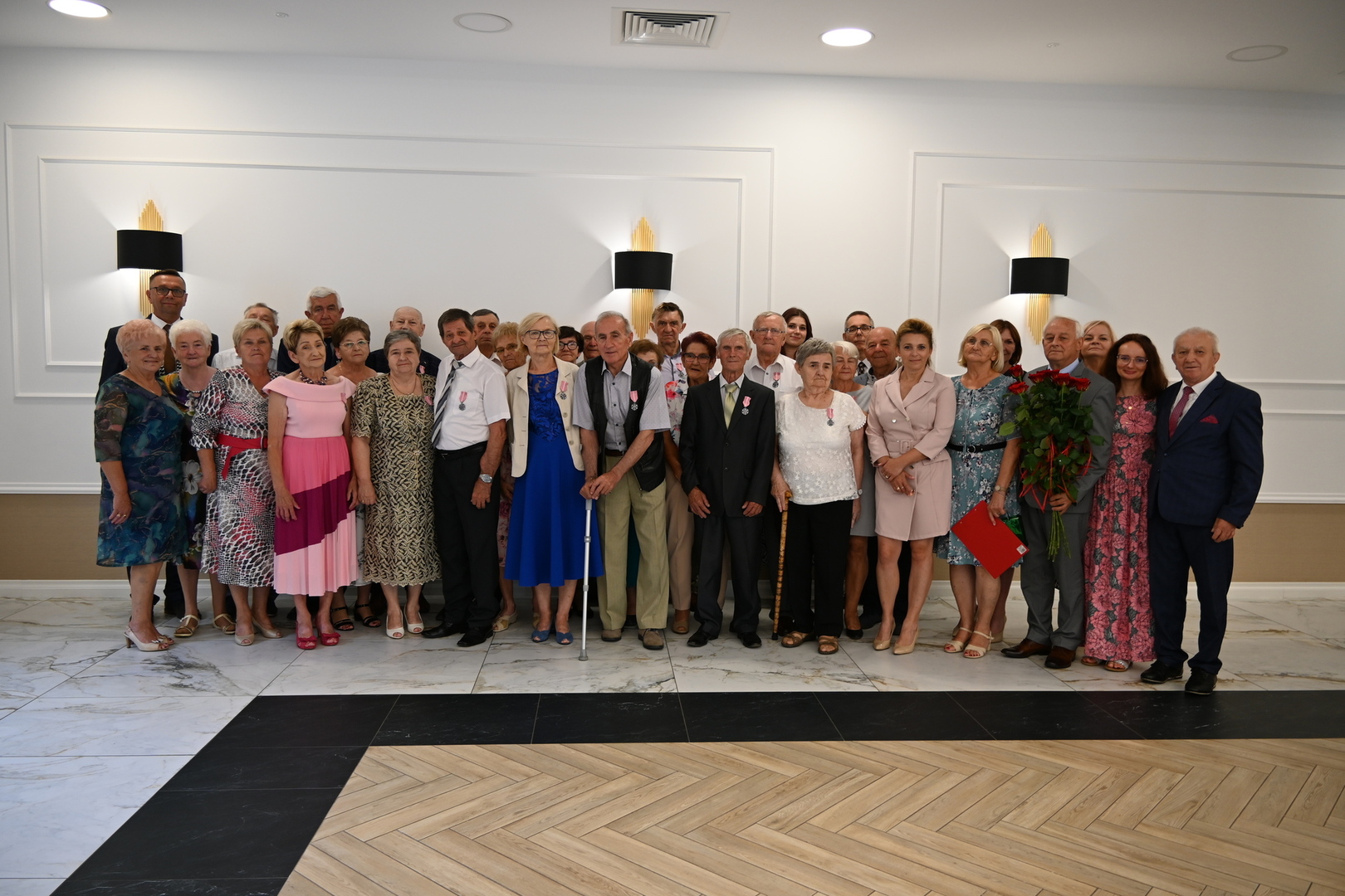 Jubilaci podczas wręczenia medali