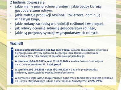 Informacja Urzędu Statystycznego w Poznaniu o badaniu statystycznym