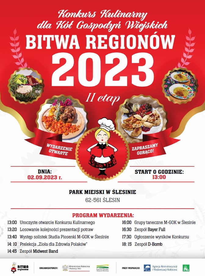 zaproszenie na konkurs kulinarny bitwa regionów 02.09.2023