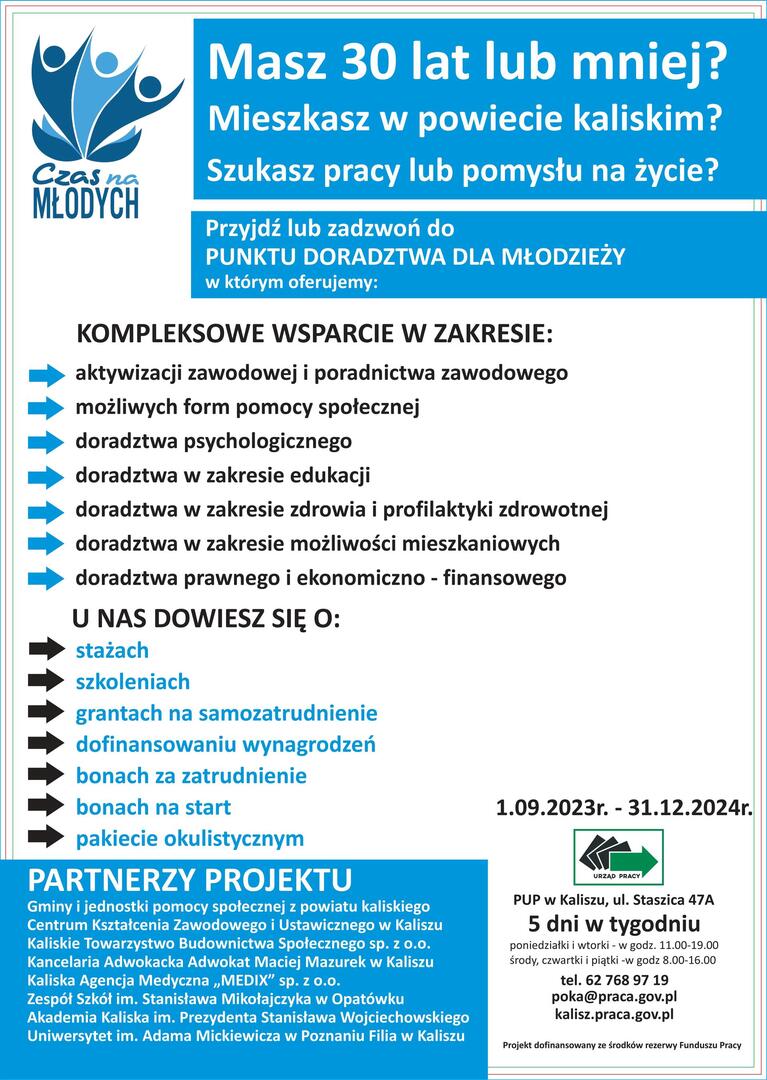 oferta PUP w Kaliszu punkt doradztwa dla młodziezy