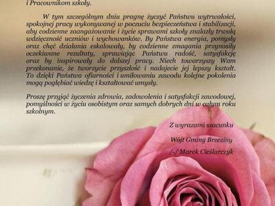ŻYCZENIA Z OKAZJI DNIA EDUKACJI NARODOWEJ