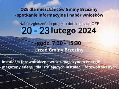 plakat informujący o OZe