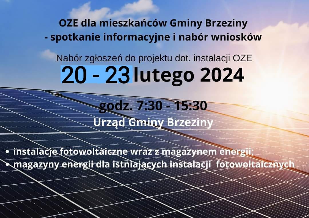 plakat informujący o OZe