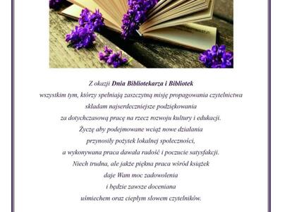 życzenia z okazji dnia bibliotekarza i bibliotek