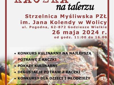 zaproszenie na piknik drobiowy "kaczka na talerzu" 26.05.2024