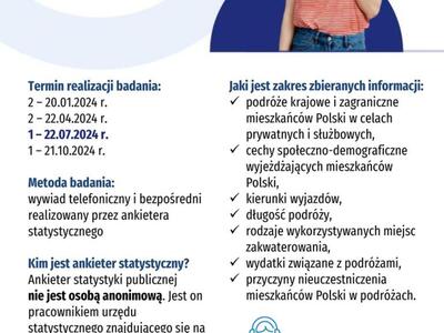 badanie ankietowe Uczestnictwo mieszkańców Polski (rezydentów) w podróżach