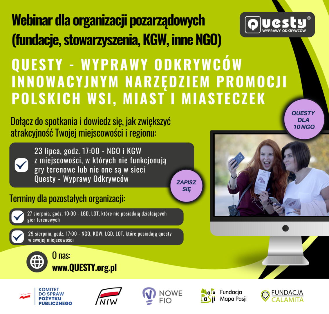 zaproszenie na webinar - gry terenowe szansą dla miejscowości