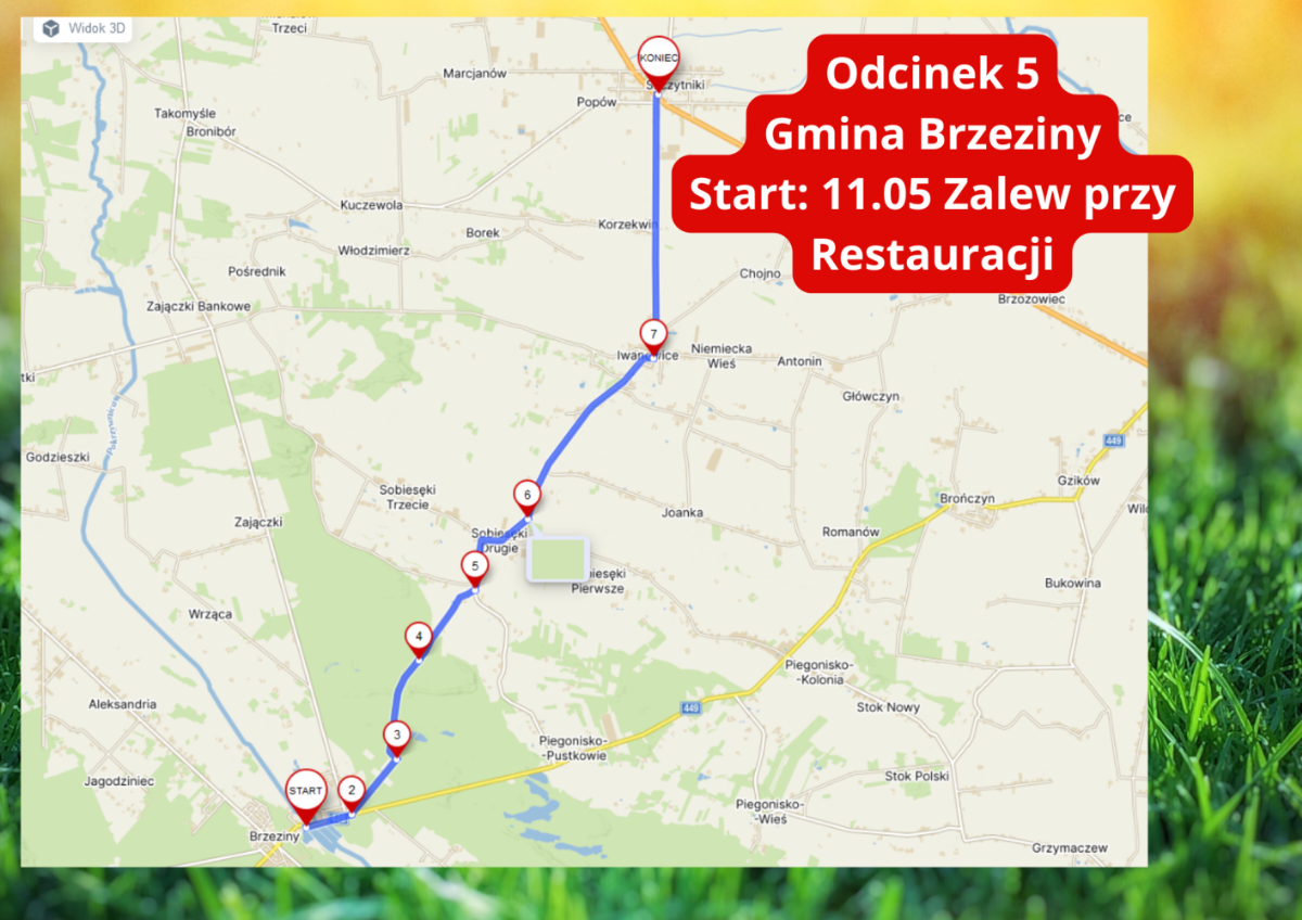 rowerowy objazd dożynkowy zaproszenie do udziału 18.08 trasa