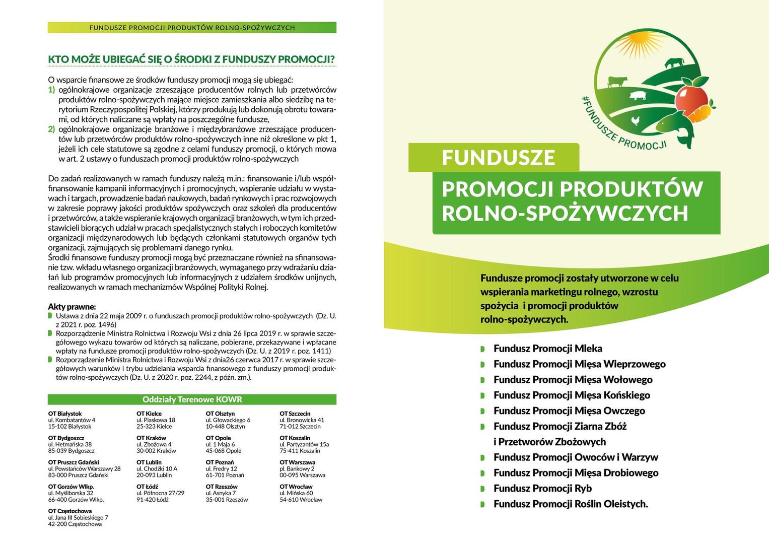 fundusze promocji produktów rolno-spożywczych