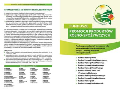 fundusze promocji produktów rolno-spożywczych