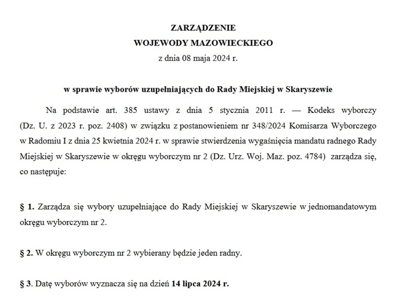 Wybory uzupełniające do Rady Gminy