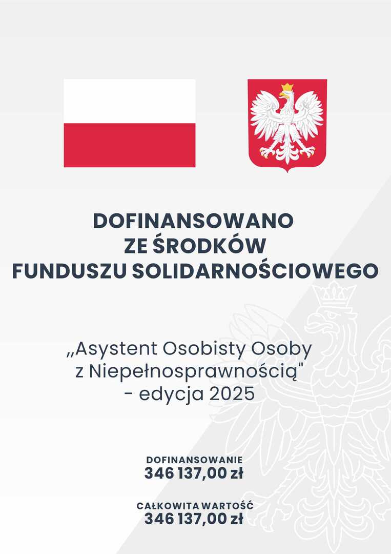 Informacja o dofinansowaniu ze środków Funduszu Solidarnościowego