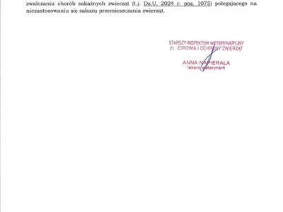 Informacja Powiatowego Lekarza Weterynarii w Słupcy dotycząca  przemieszczeń bydła na targowisku - choroba niebieskiego języka