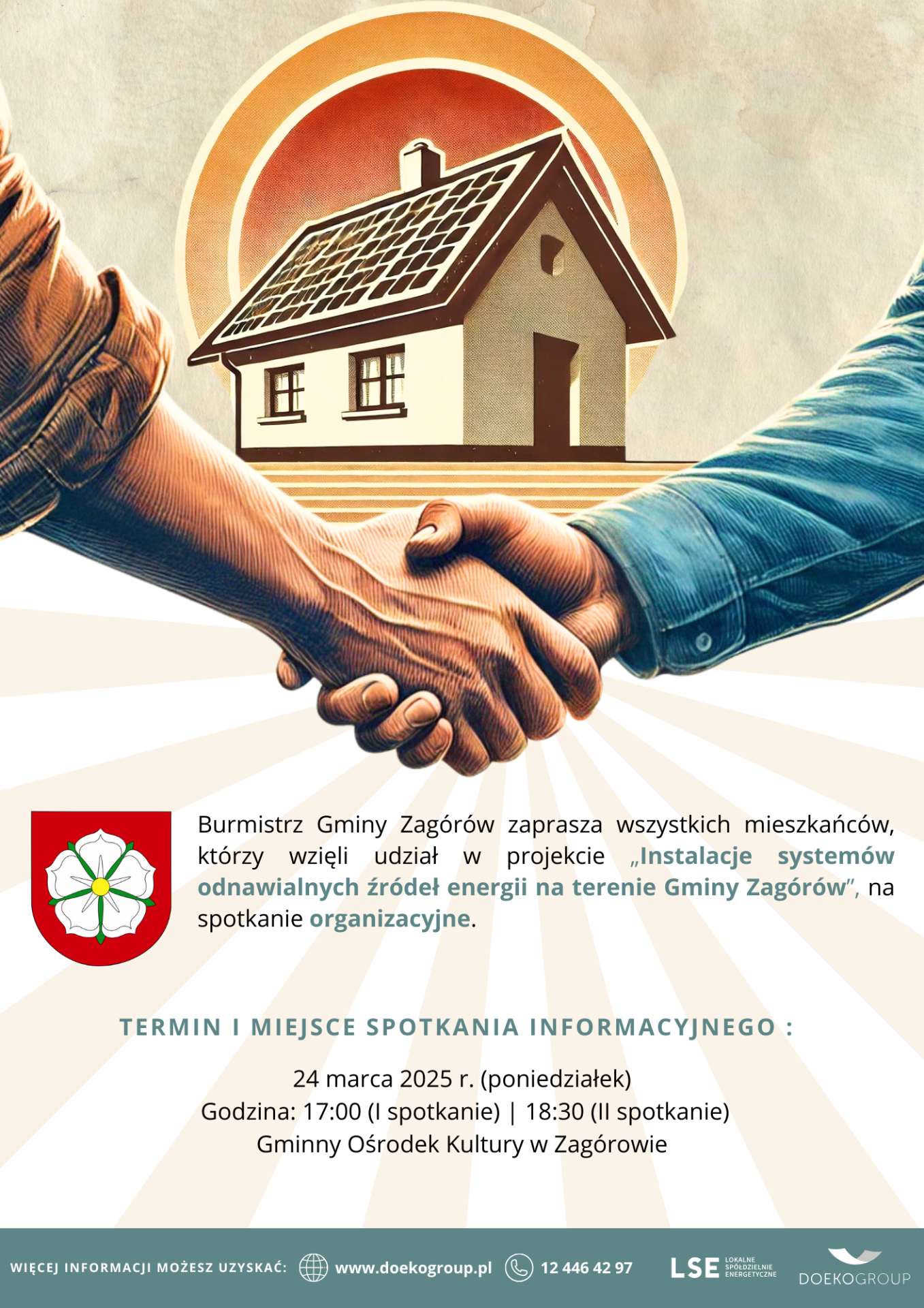 Zaproszenie na spotkanie informacyjne dla uczestników projektu parasolowego