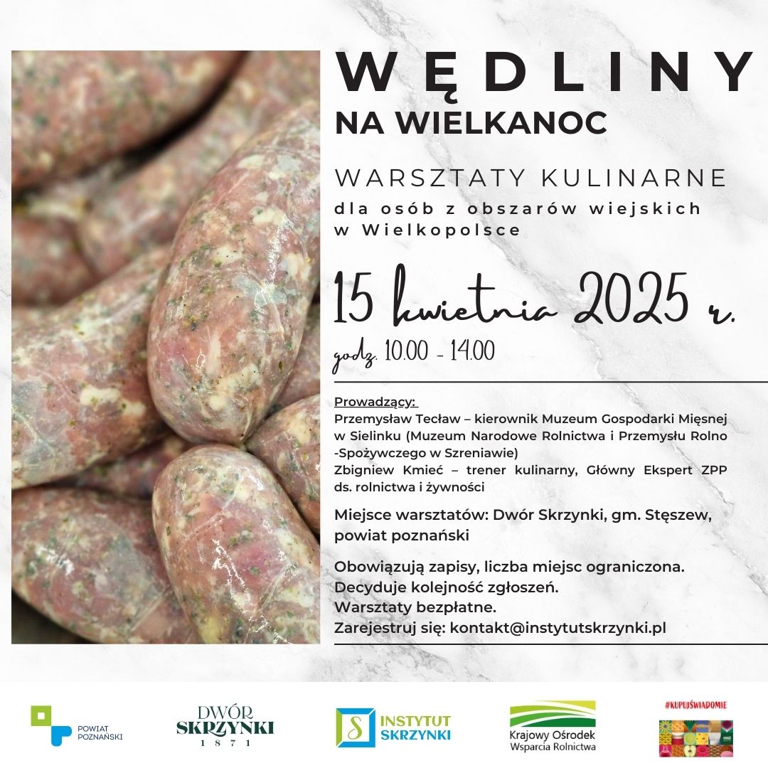 Wędliny na Wielkanoc - kulinarne warsztaty dla osób z obszarów wiejskich w Wielkopolsce