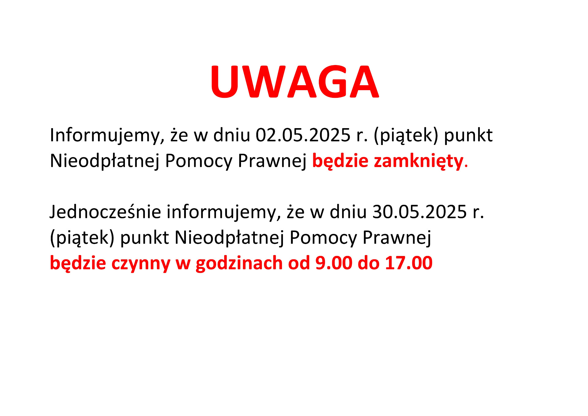 INFORMACJA 