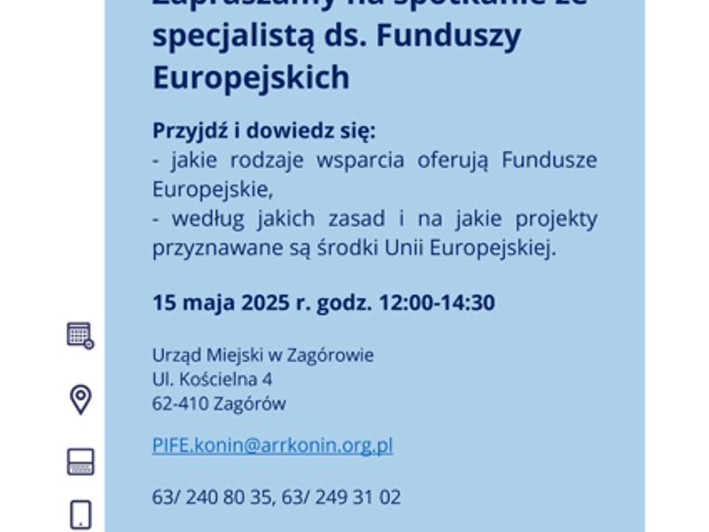 Dyżur Punktu Informacyjnego Funduszy Europejskich w Koninie