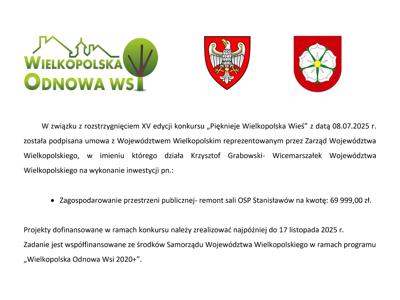 Zagospodarowanie przestrzeni publicznej-remont sali OSP Stanisławów