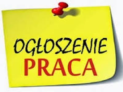 Plakat informujący o ogłoszeniu pracy