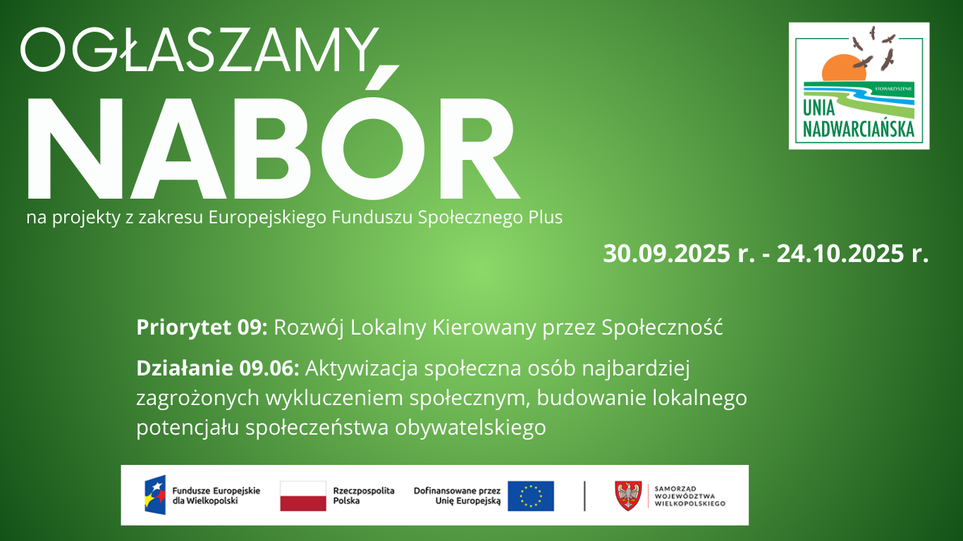 Nabór w ramach Europejskiego Funduszu Społecznego Plus