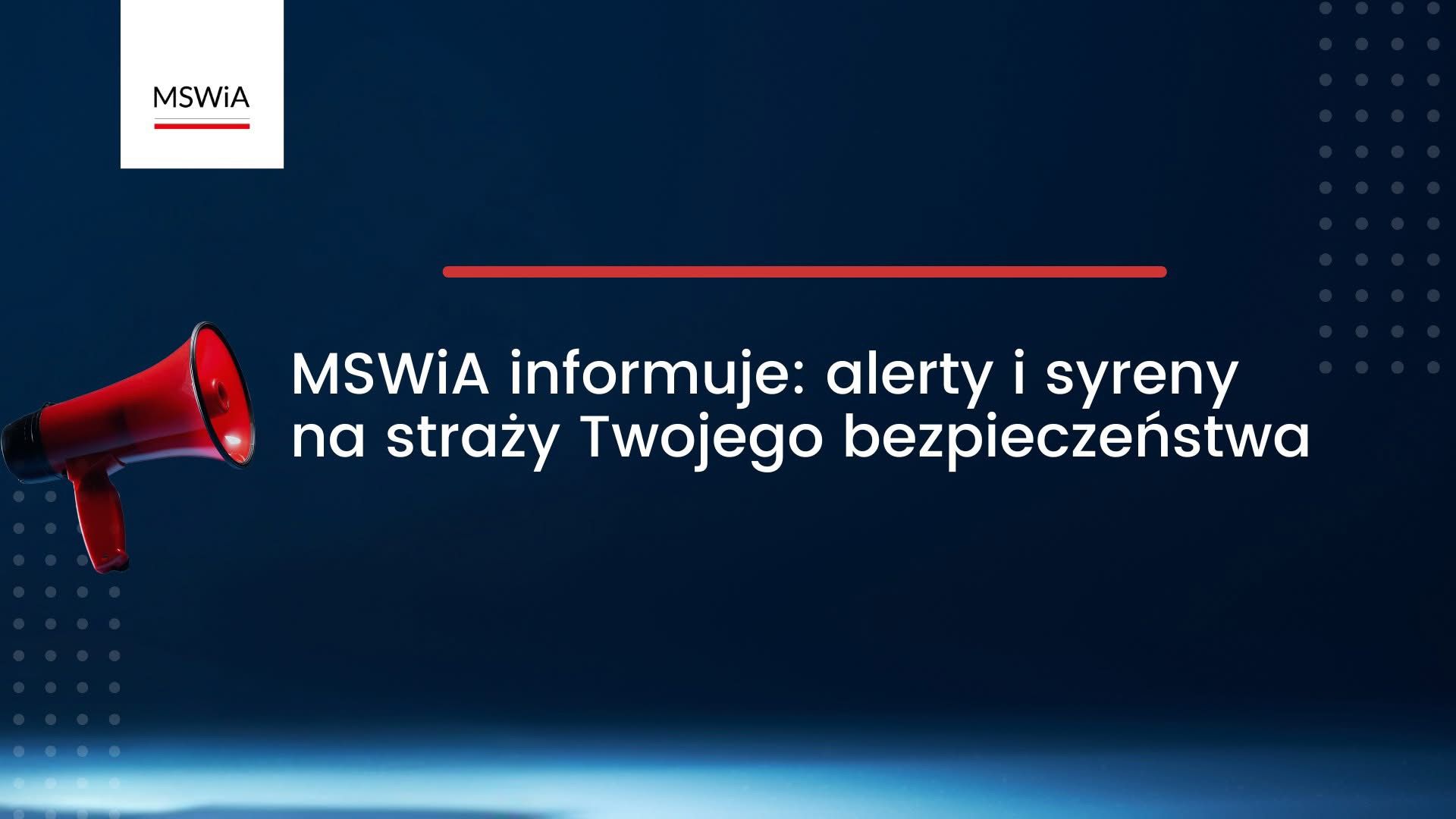 Komunikat Ministerstwa Spraw Wewnętrznych i Administracji dot. sygnałów alarmowych