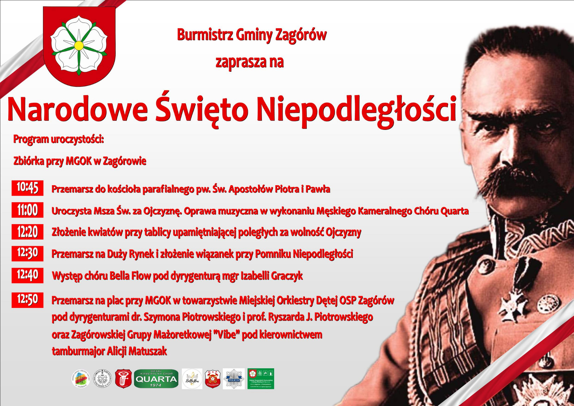 Zaproszenie na obchody 11 Listopada