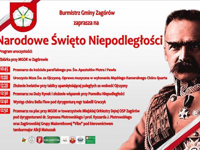 Zaproszenie na obchody 11 Listopada