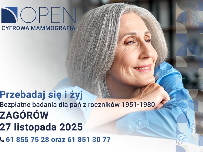 Bezpłatne badania mammograficzne