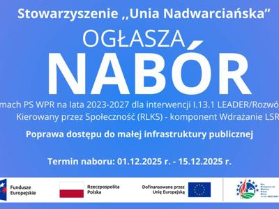 Ogłoszenie o naborze wniosków