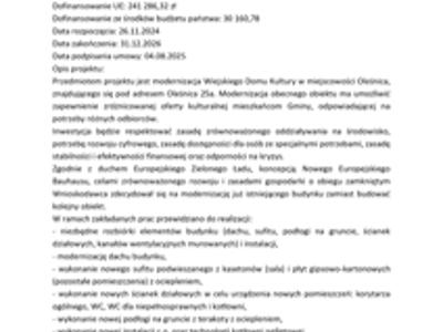 Wiejski Dom Kultury w miejscowości Oleśnica