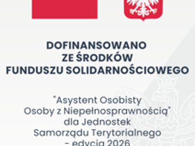 Palakt informujący o programie Asystent Osobisty Osoby Niepełnosprawnej