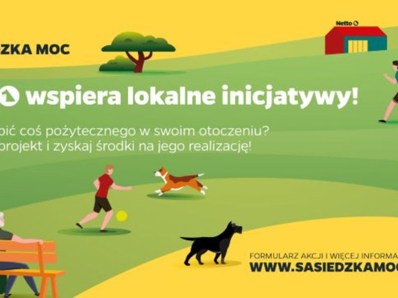 Ulotka NETTO dotycząca konkursu pod nazwą: Wspieraj Lokalne inicjatywy.