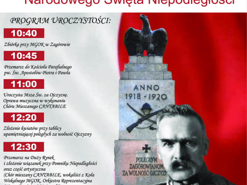Zaproszenie Burmistrza na obchody Narodowego Święta Niepodległości