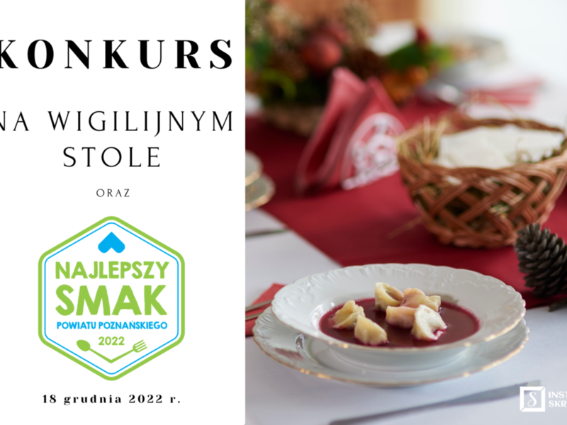 Grafika informująca o konkursie na wigilijnym stole