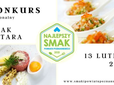 Ulotka informująca o konkursie regionalnym Smak tatara.