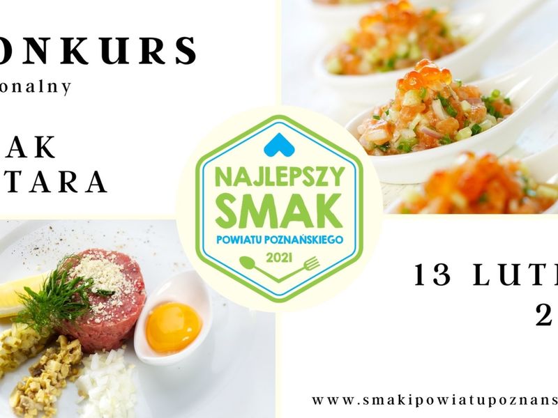 Ulotka informująca o konkursie regionalnym Smak tatara.