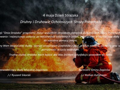 Kartka z życzeniami z okazji Dnia Strażaka