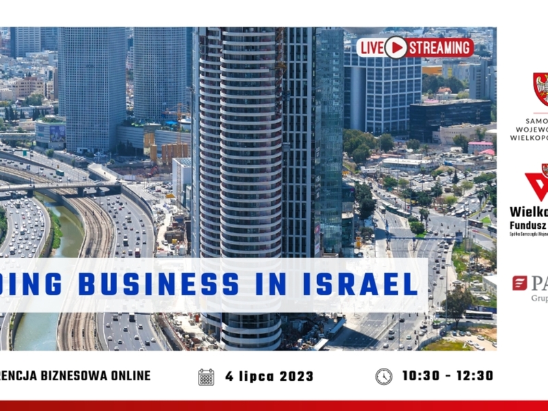 Plakat informujący o konferencji biznesowej