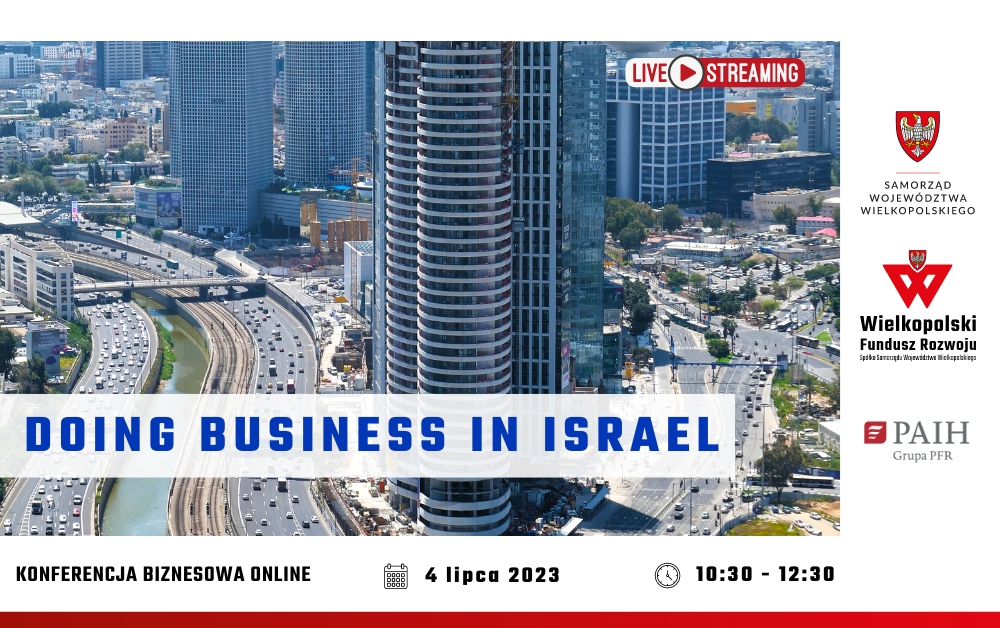 Plakat informujący o konferencji biznesowej