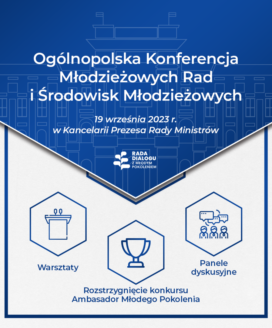 Zaproszenie na Ogólnopolską Konferencję Młodzieżowych Rad i Środowisk Młodzieżowy w Kancelarii Prezesa Rady Ministrów